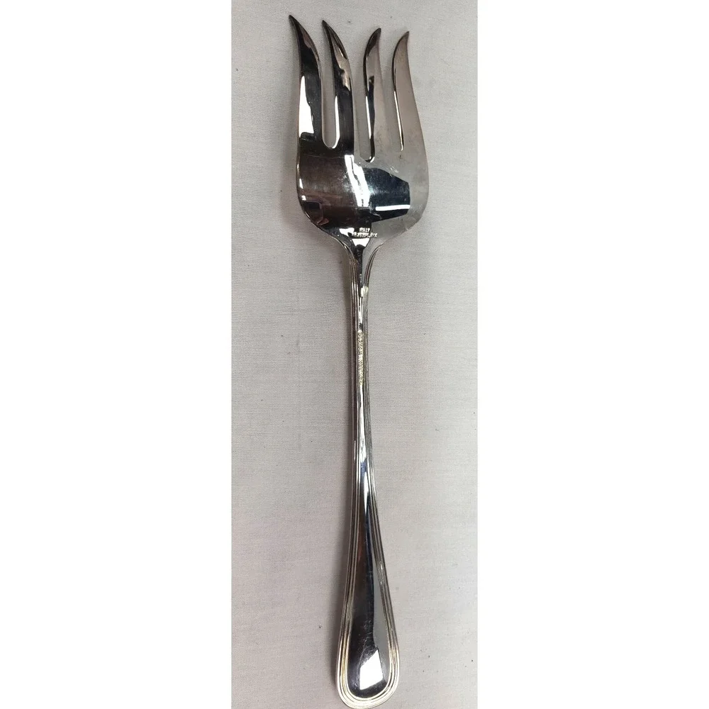 Gorham Heritage Cold Meat Serving Fork Silver Plated Made in Italy 11½